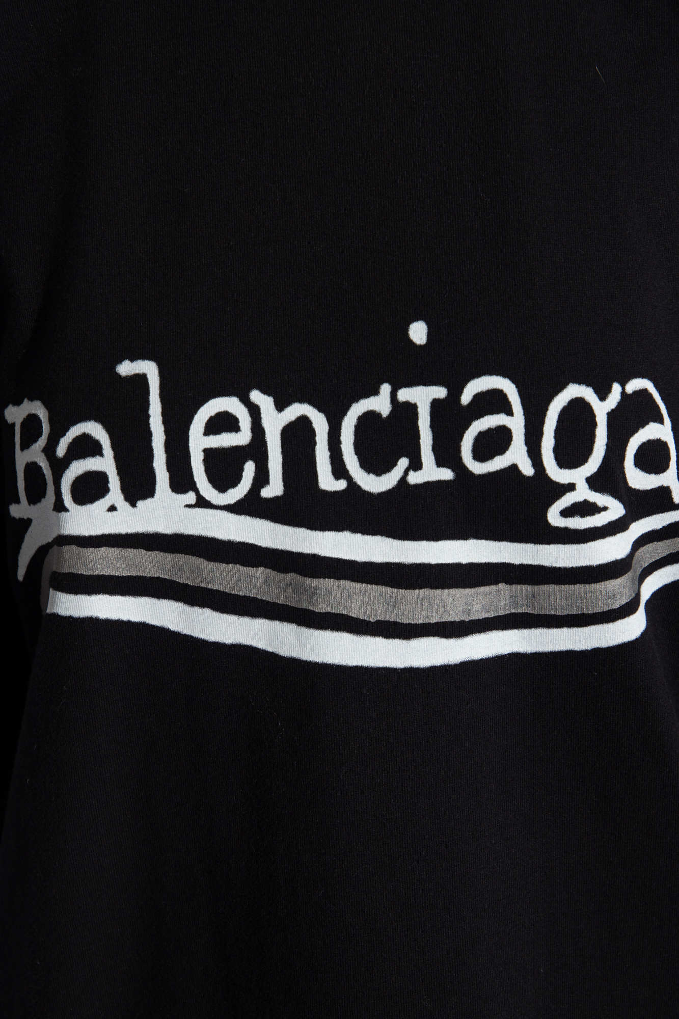 shirt Balenciaga - Black Oversize T - rib-detail button down